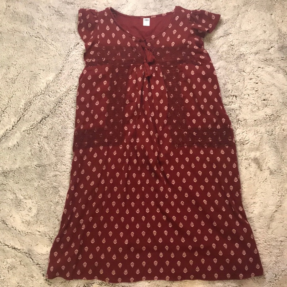 Maroon Old Navy Bohemian Dress